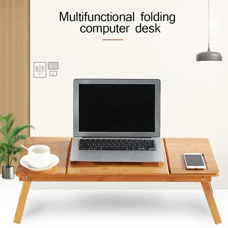 Laptop Stand Bamboo - Supporto/scrivania regolabile in bambù per laptop